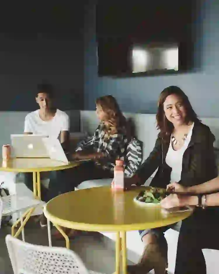 Mizzou students relaxing at coffee shop