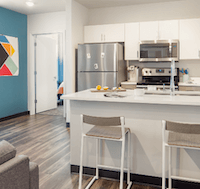 Student apartment at RISE at Riverfront Crossing